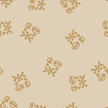 Anabolism biochemistry line seamless pattern Illustrazione stock