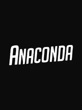 Anaconda text isolated on black background.Vector design Stock Illustration