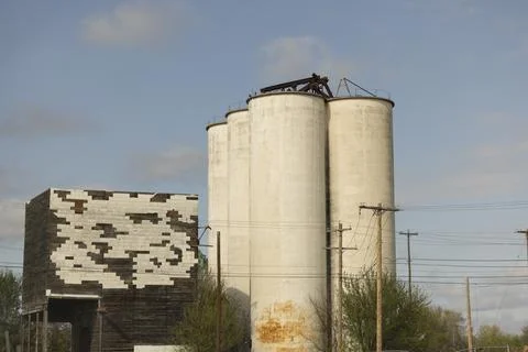 Anadarko Oklahoma grain elevator Stock Photos
