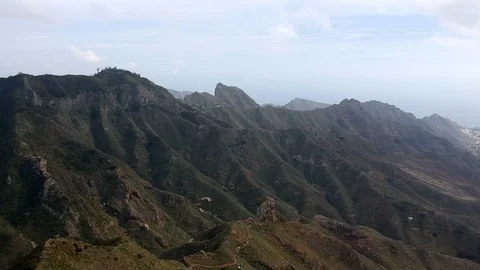 Anaga mountains drone shot Video stock 88190859