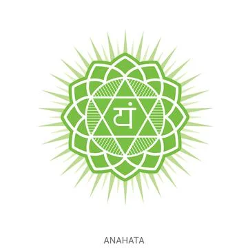 Anahata. Fourth primary chakra. Иллюстрация