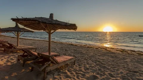 Anakao Beach sunset timelapse Stock Footage 111009519