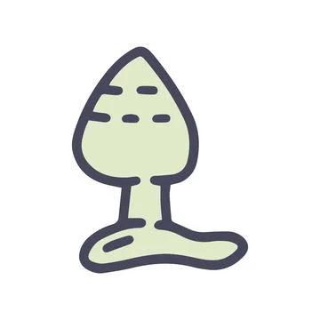 Anal plug color vector doodle simple icon Stock Illustration