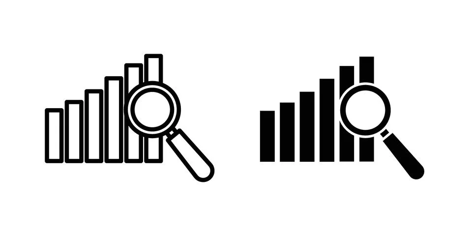 Analisys icon set. Vector EPS 10 Stock Illustration