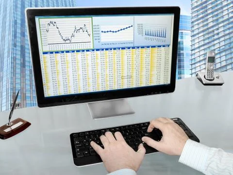 Analizing Data on Computer Stock Photos