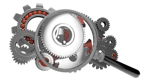 Analizing gears Stock Illustration