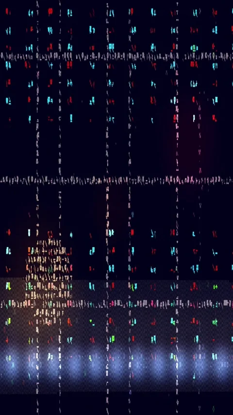 Analog Aesthetic Distortion Vertical Loop Stock Footage 331083593
