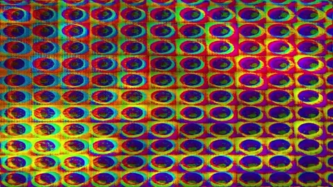 Analog Aesthetic Distortion Wide Loop Stock Footage 331083006