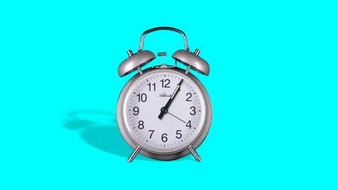 Analog alarm clock Stock-Footage 124268797