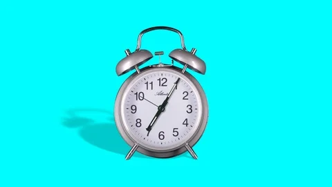 Analog alarm clock ticking Video stock 124268629