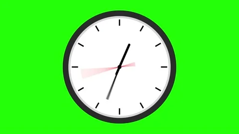 analog and digital clock animation on 6 ... | Stock Video | Pond5