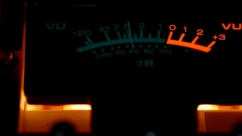 Analog Audio Level Meter Stock Footage 105126027