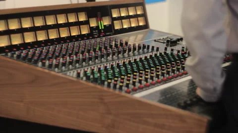 Analog Audio Mixer Stock Footage 49215679