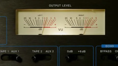 Analog Audio Mixer Gauges Video stock 10595608