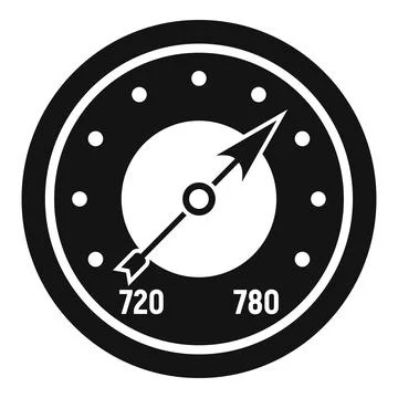 Analog barometer icon, simple style Stock Illustration