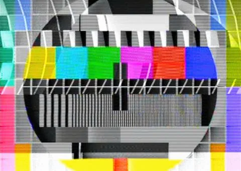 Analog capture tv test pattern fuzzy Stock Illustration