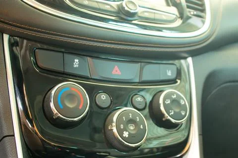 Analog car air conditioning. Stock Photos