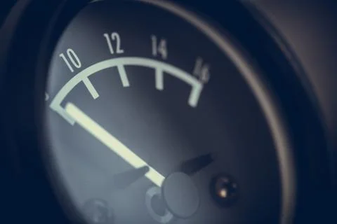 Analog car volt meter Stock Photos