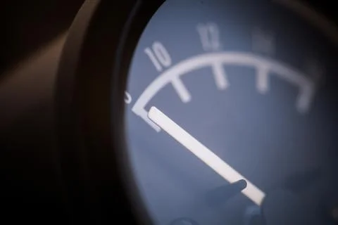 Analog car volt meter Stock Photos