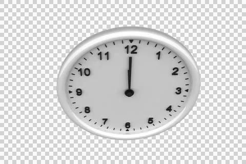Analog clock against white background Stock Illustration