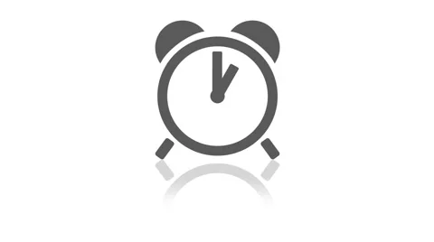Analog Clock Alarm Icon Time Lapse Stock-Footage 59144045
