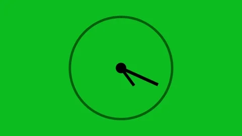 Analog clock animation 24 hours loopable. Stockbeeldmateriaal 336627139