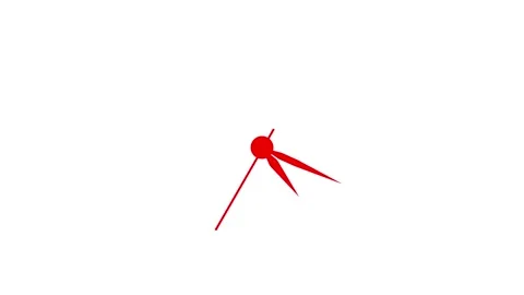 Analog clock animation 24 hours loopable. Stock Footage 336627143