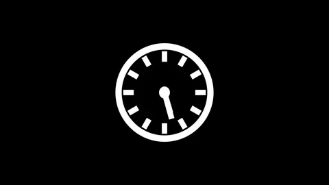 Analog Clock Animation with Clean White Background and Moving Hands Stock Footage 337076246