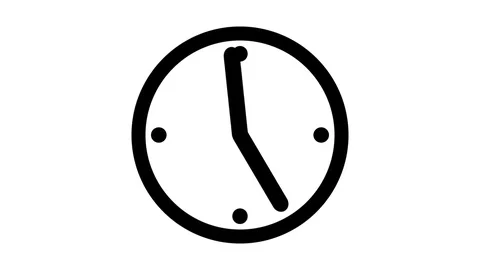 Analog clock animation Stock Footage 78998406