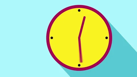 Analog clock animation Stock Footage 78998593