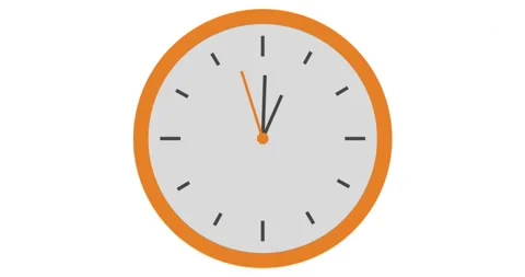 Analog Clock Animation Stock Footage 144122305