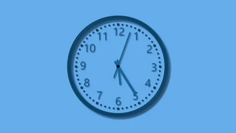 Analog Clock Animation with Ticking Hands, Vintage Analog Clock Animation I.. 스톡 동영상 311713462