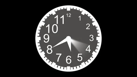 Analog clock with blurred hands showing the idea of time passing quickly an.. Stock Footage 336885769