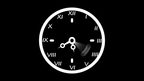 An analog clock with blurred hands showing motion and the passing of time a.. Stock Footage 336886875