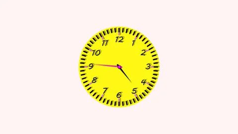 Analog clock on clock face illustration. Stock Illustration