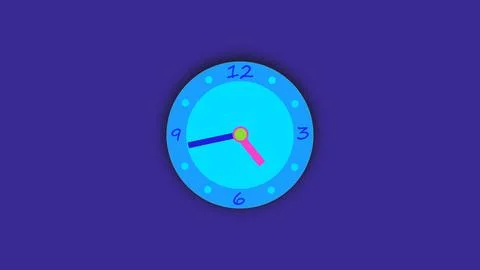 Analog clock on clock face illustration. Stock Illustration