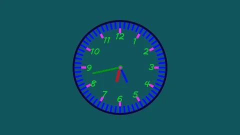 Analog clock on clock face illustration. Stock Illustration