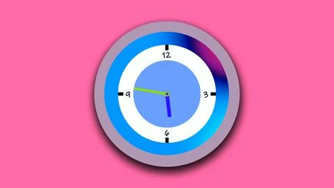 Analog clock on clock face illustration. Stock Illustration