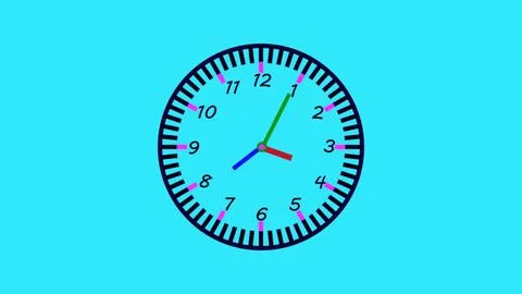 Analog clock on clock face illustration. Stock Illustration