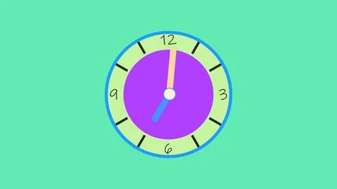 Analog clock on clock face illustration. Stock Illustration
