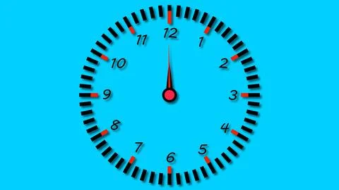 Analog clock on clock face illustration. Stock Illustration