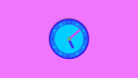 Analog clock on clock face illustration. Stock Illustration