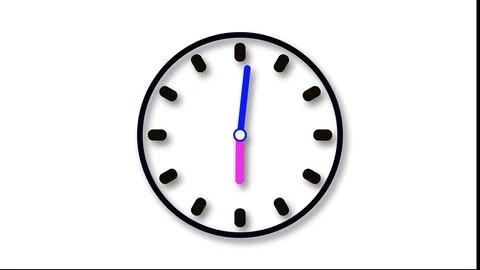 Analog clock on clock face illustration. Stock Illustration