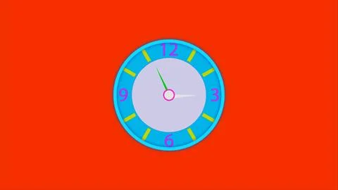 Analog clock on clock face illustration. Stock Illustration