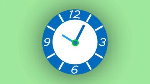 Analog clock on clock face illustration. Stock Illustration