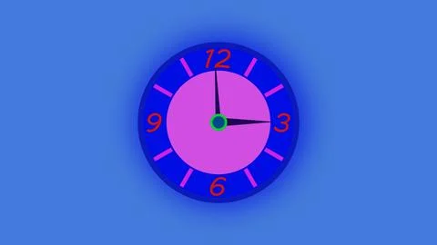 Analog clock on clock face illustration. Stock Illustration