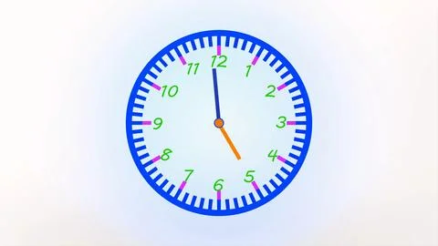 Analog clock on clock face illustration. Stock Illustration