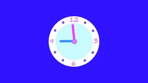 Analog clock on clock face illustration. Stock Illustration