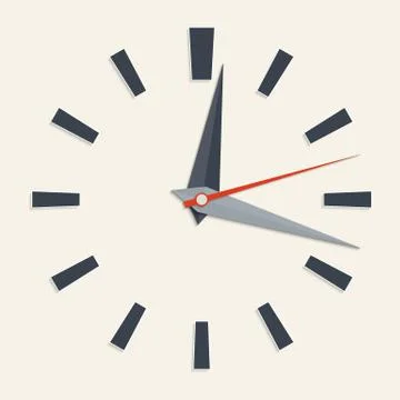 Analog clock face Stock Illustration