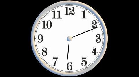 Analog Clock, Fancy Face, Looping Through the Passage of Time Stock Footage 8621183